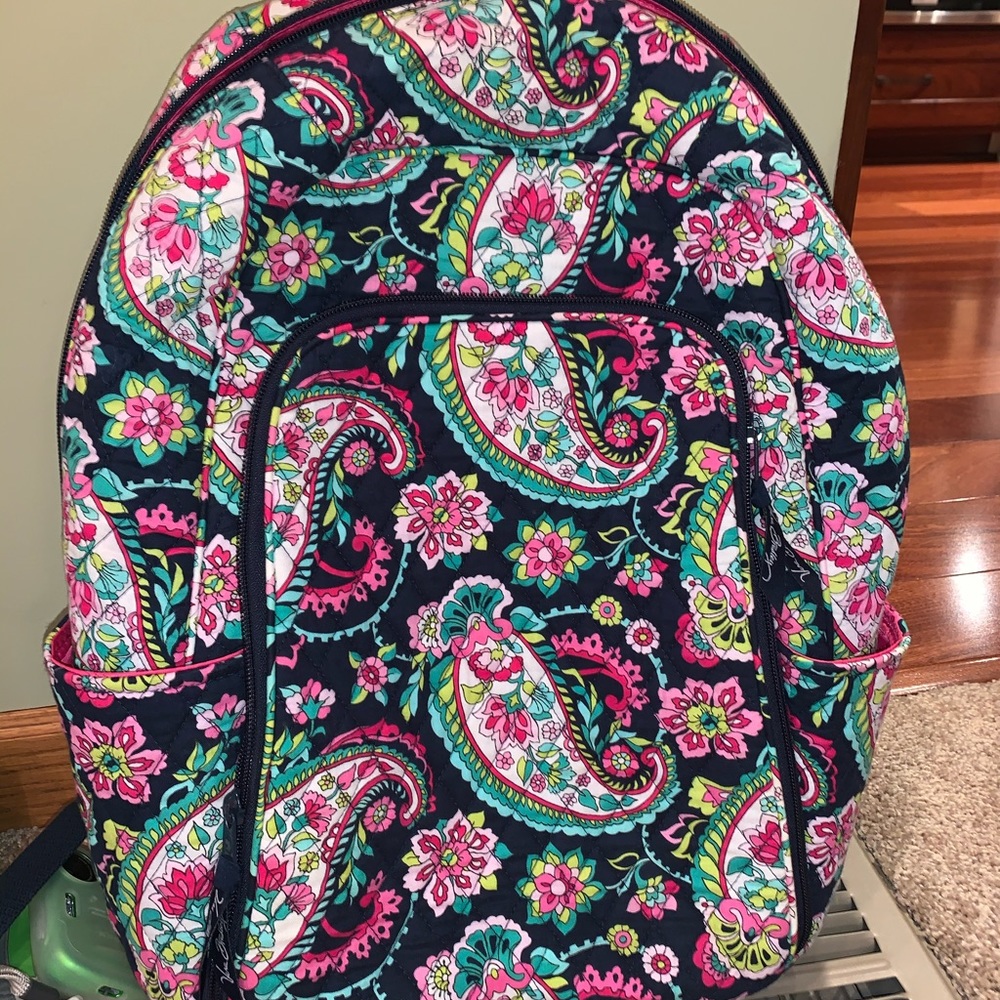 Navy & pink “petal paisley” Vera Bradley Backpack